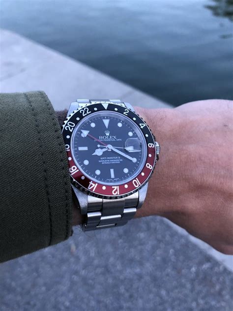 rolex gmt coke on wrist|rolex gmt ii coke bezel.